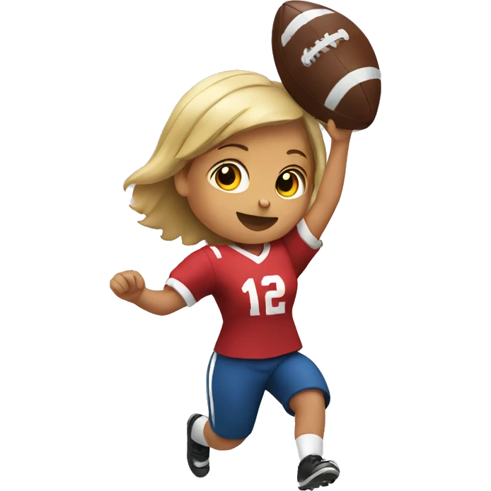 girl throwing a football emoji