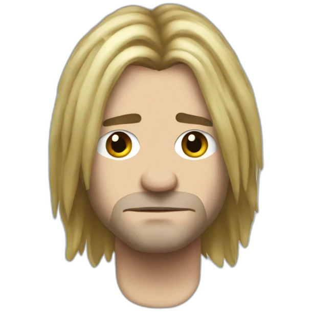 kurt cobain with rock hair emoji