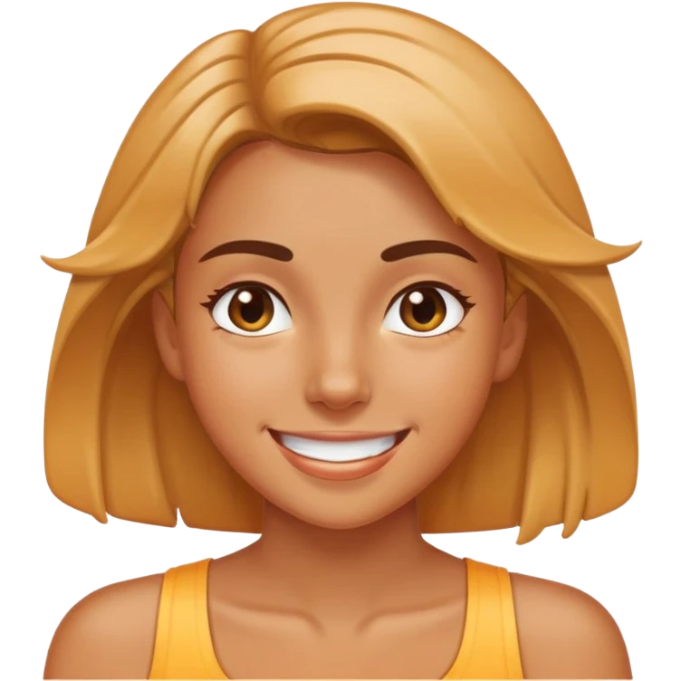 Sweating and laughing girl emoji