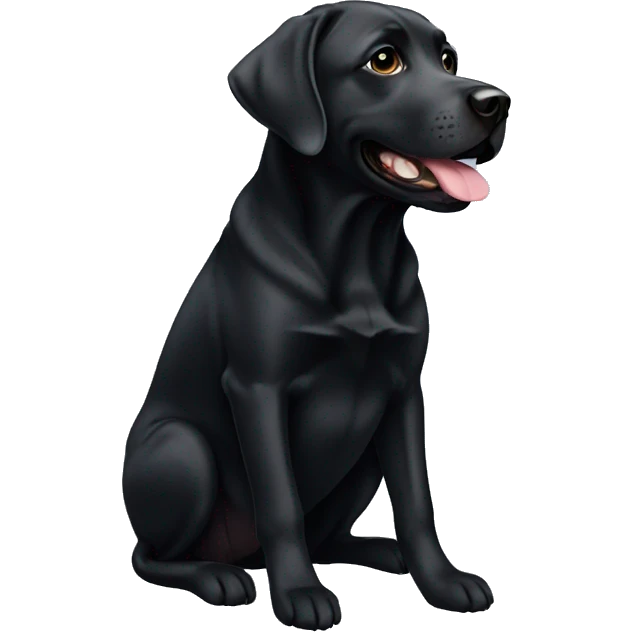 Black English lab emoji