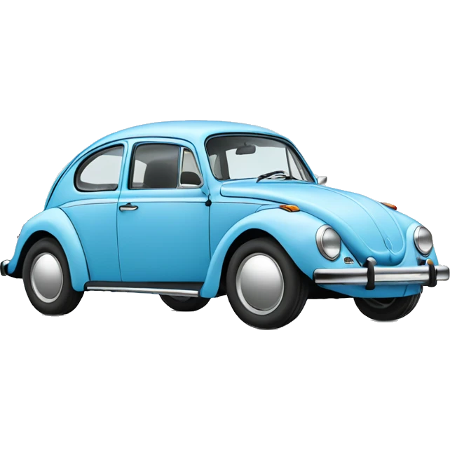 Volkswagen Beetle light blue  emoji