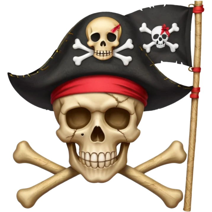 Fait moi ce drapeau a l'identique 🏴‍☠️ et rajoute sur la tête de mort un chapeau de paille avec un file rouge emoji
