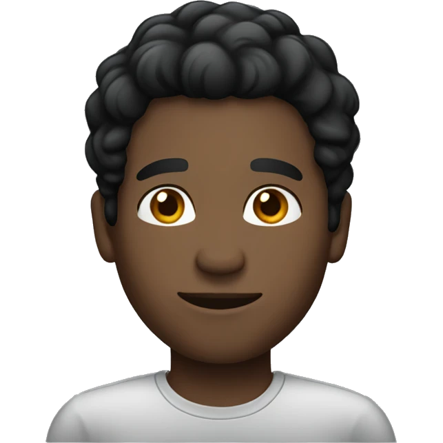 black hair guy emoji