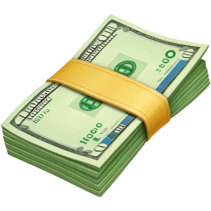 A bill of money emoji