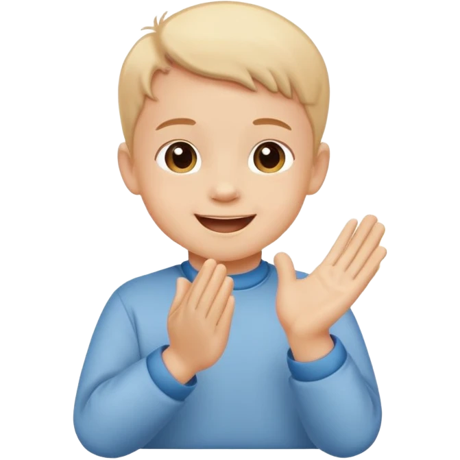 child clapping hands, cheerful and encouraging emoji