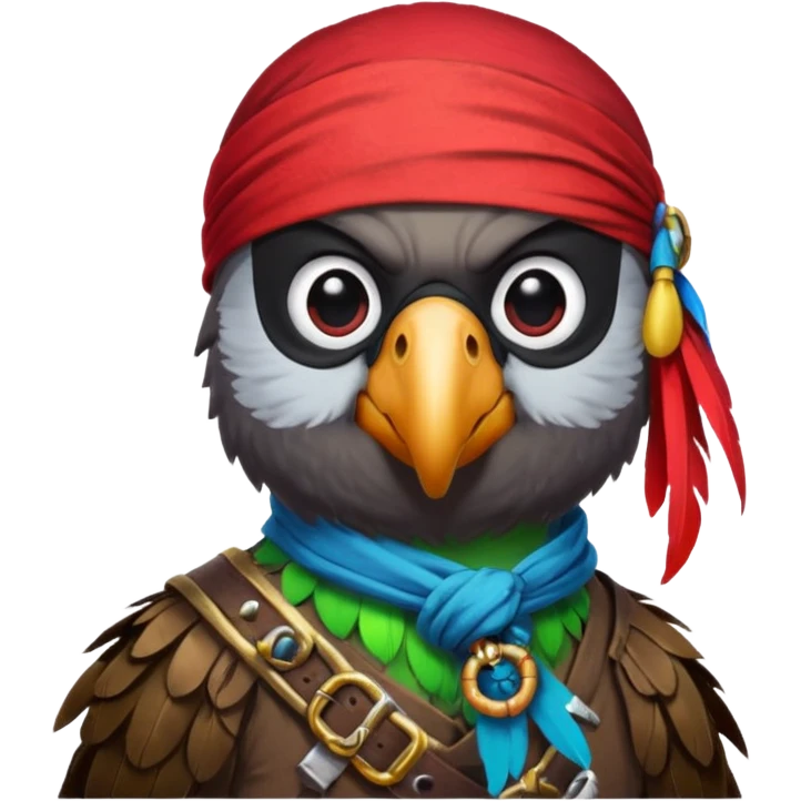 pirate and parrot emoji
