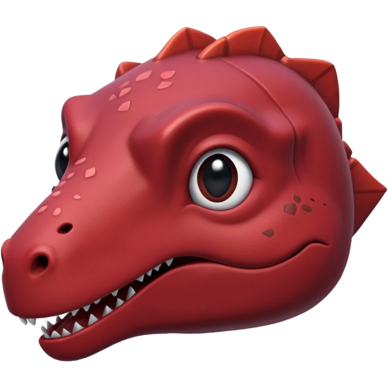 a maroon dinosaur with a Rhombus head and black eyes. emoji