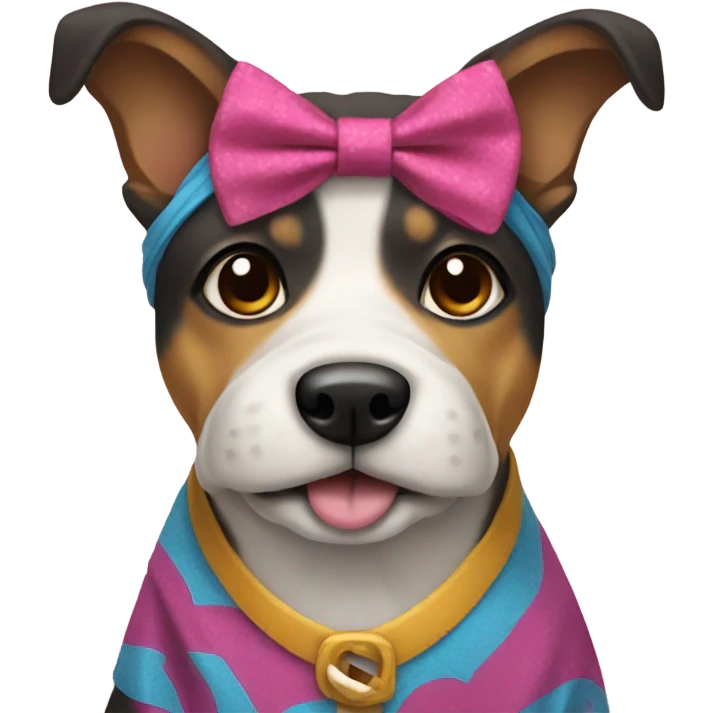 Dog wearing dress emoji