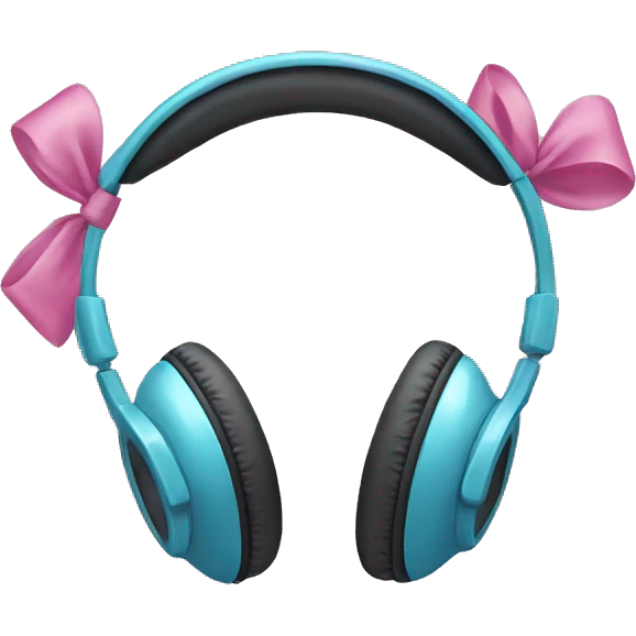headphones with bows emoji