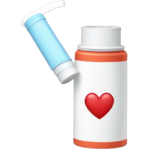 Asthma inhaler in a heart  emoji