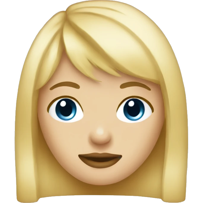 blonde girl wcht bangs emoji