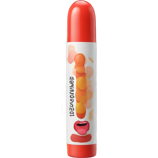 lip balm with label emoji