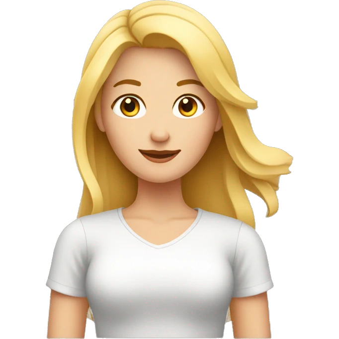 Mujer rubia con pan en la mano emoji