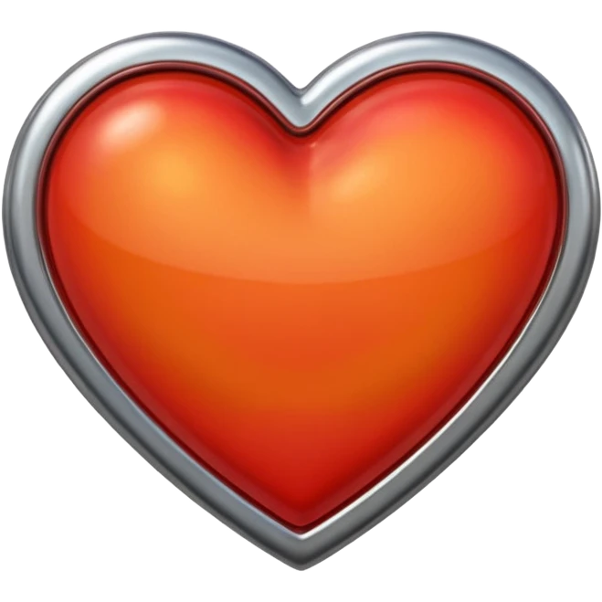 chrome orange red heart emoji