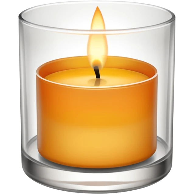 Scented candle, in translucent holder  minimalist style, high detail, still life, 4k emoji