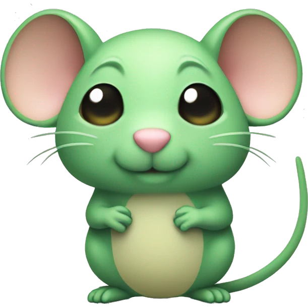 kawaii green rat emoji