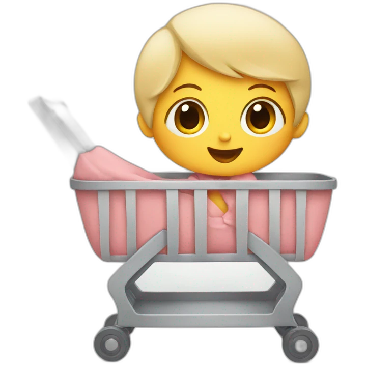 baby in trolley emoji