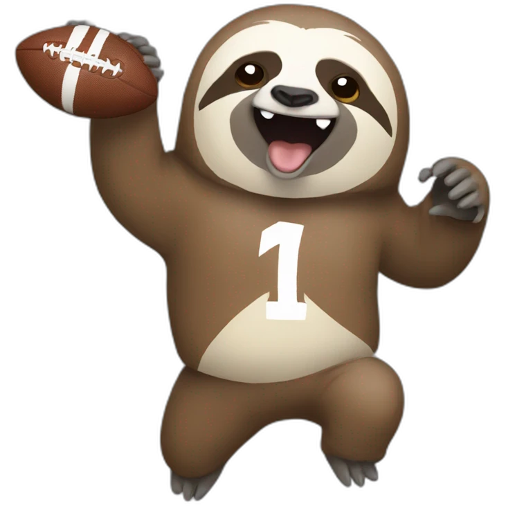 sloth playing football emoji
