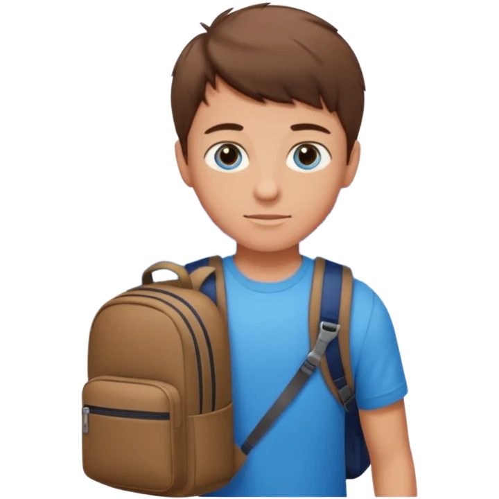City Backpack Student boy emoji