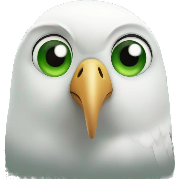 Bird with green eyes  emoji