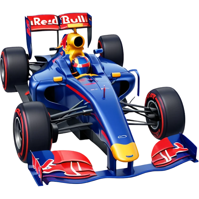 Red Bull F1 car driving animated emote emoji
