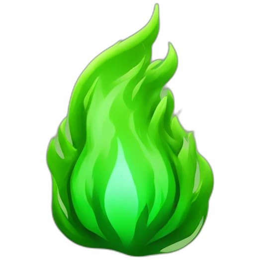 Green fire emoji