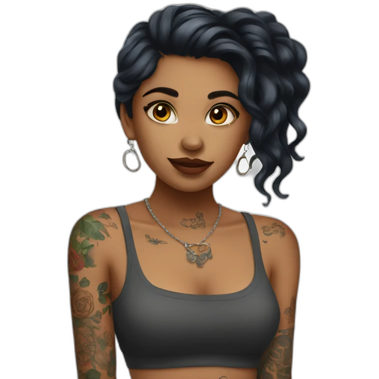 girl with tatoos emoji