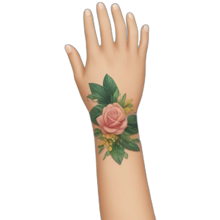 Tattooed arm emoji