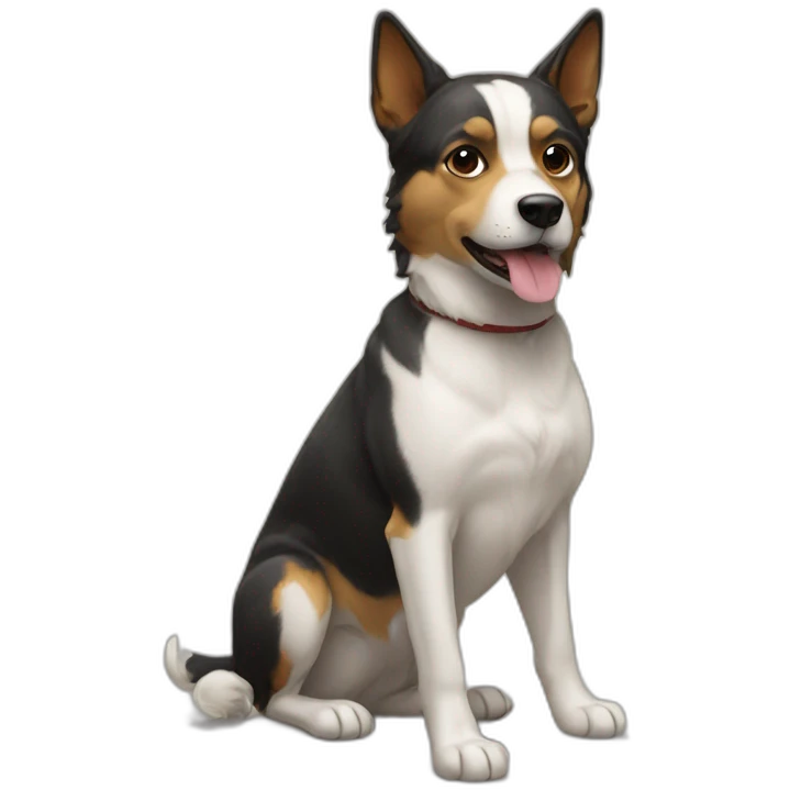 Chat sur chien emoji
