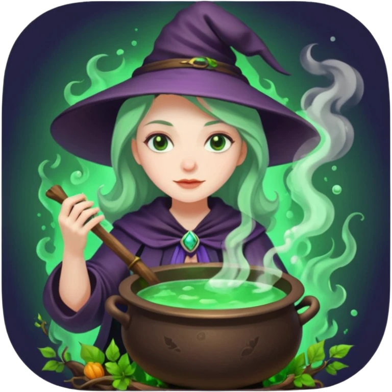 green witch cooking potion emoji