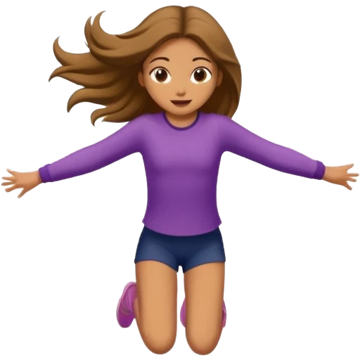 Girl jumping from a bridge emoji