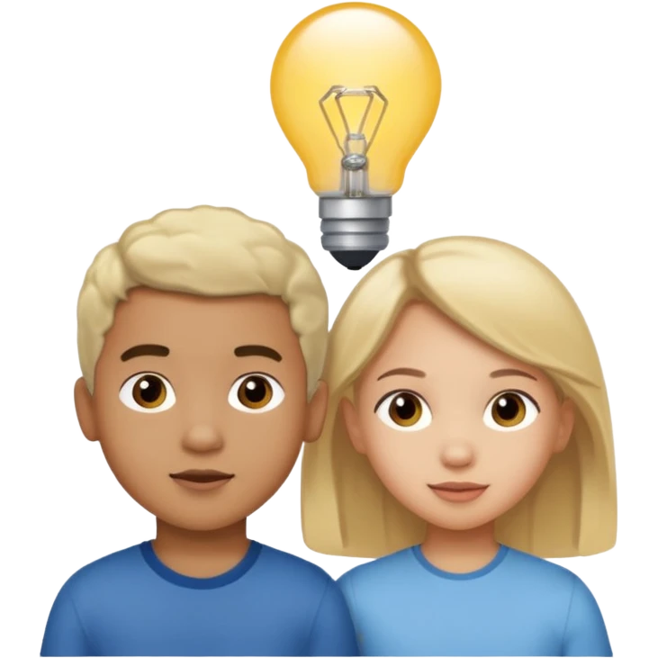 FIVE-YEAR-OLD BIRACIAL BOY WITH LIGHT HAIR AND LIGHT SKIN, THREE-YEAR-OLD BIRACIAL GIRL WITH LIGHT HAIR AND LIGHT SKIN emoji