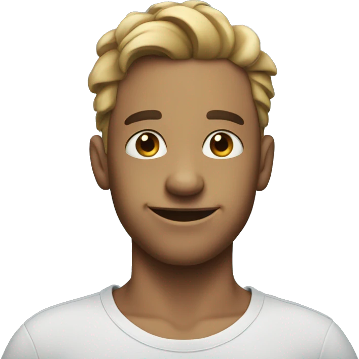 Blue emoji making a really cute face emoji