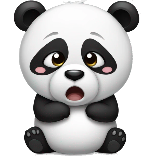Panda crying emoji