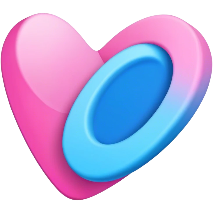 Pink and blue  emoji