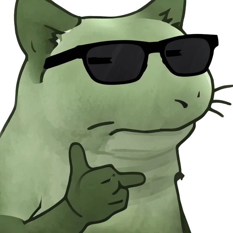 Cat with sunglasses emoji