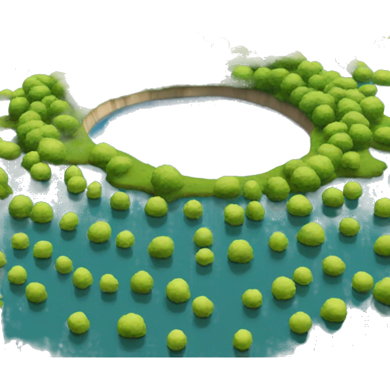 round emoji lake 3d emoji