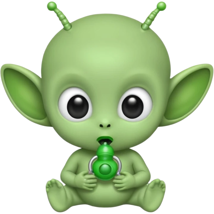Alien baby with antenna pacifier





 emoji