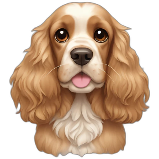 Cocker spaniel inglés durmiendo emoji