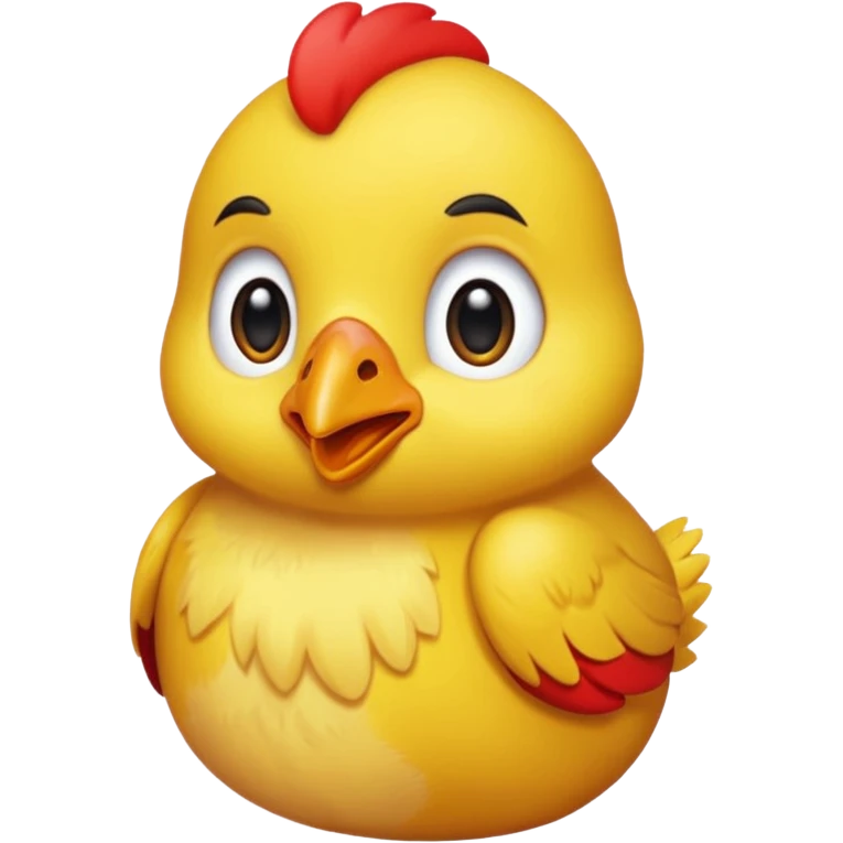 Un poussin mignon avec un coeur emoji
