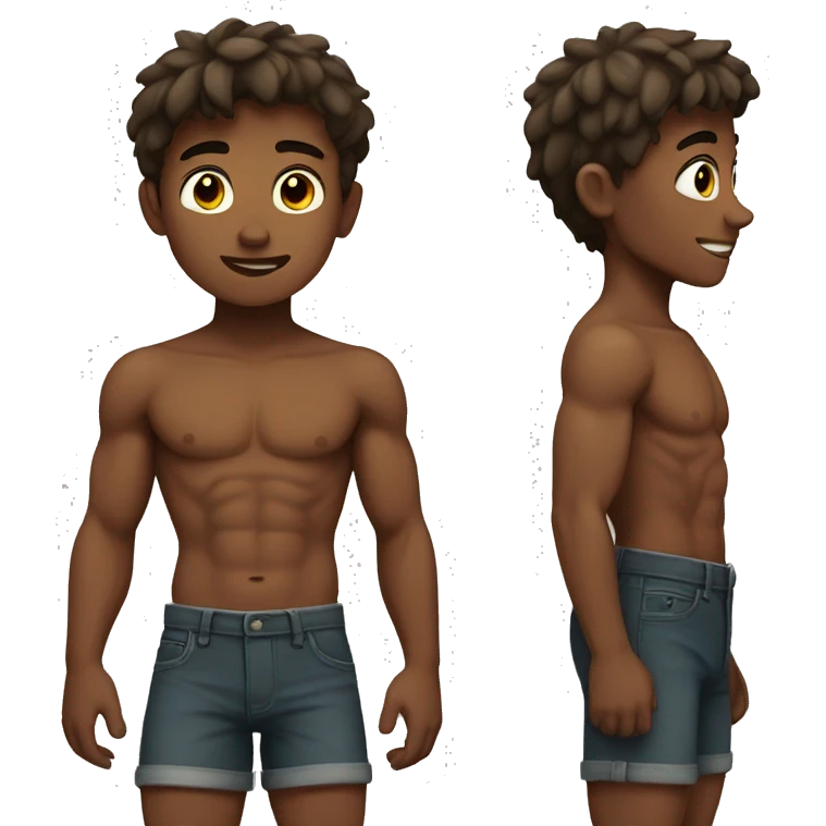 Boy with abs emoji