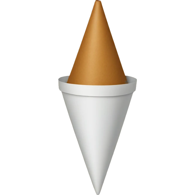 Paper cone emoji