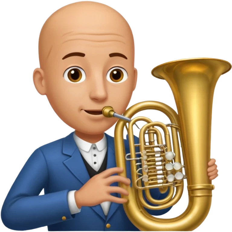 tuba gespielt von Glatzkopf emoji