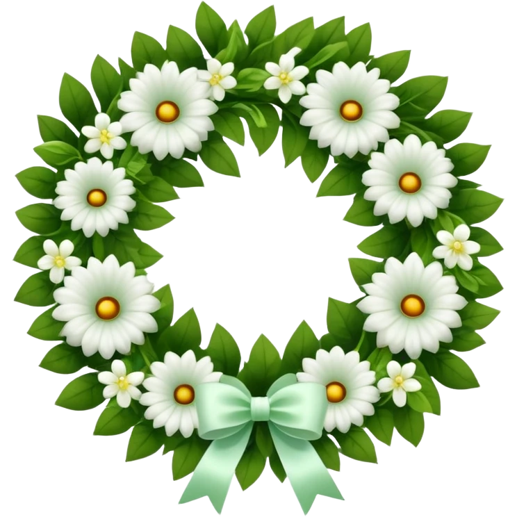 funeral wreath with ribbon emoji