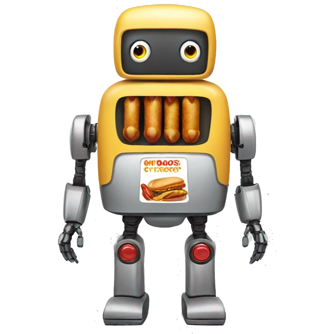 Robot with chili dogs  emoji