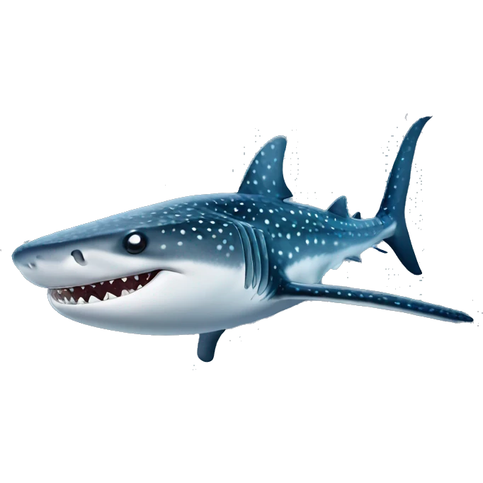 Whale shark without teeth emoji