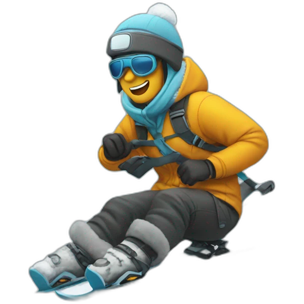 cool snowbaording emoji
