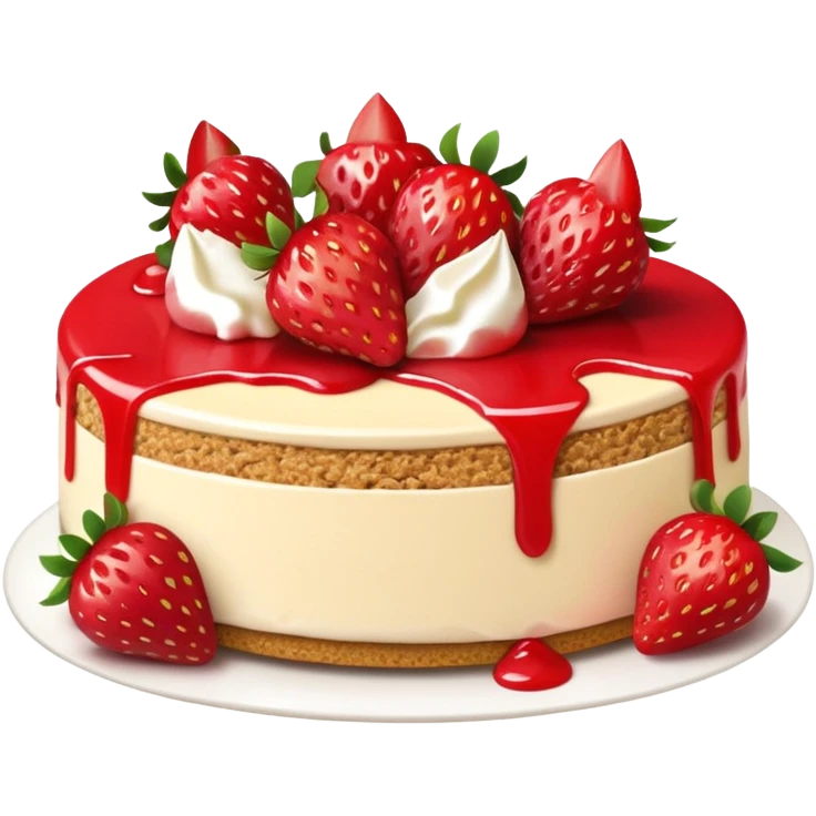 Strawberry cheesecake emoji