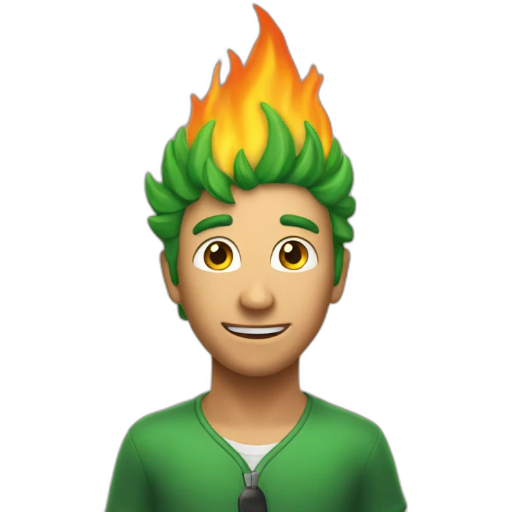Flamme verte emoji