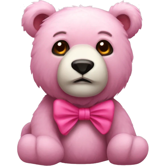 Oso con lazo rosa  emoji